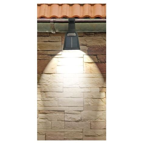 Solar LED Dachrinnenleuchte Gartenleuchte Solarlampe Zaunleuchte Aussenleuchte