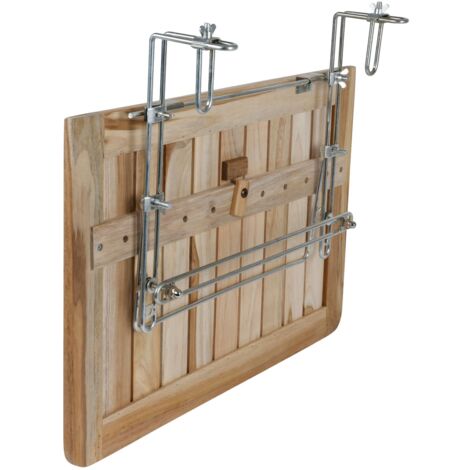 Balkon-Klapptisch Teakholz Balkonklapptisch Balkonhängetisch Balkontisch Teak