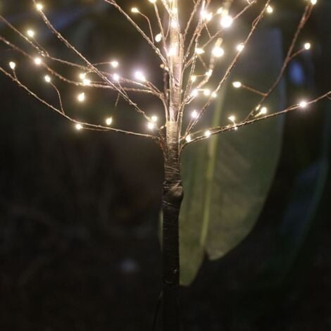 2x LED Lichterbaum 100cm Leuchtbaum Dekobaum Gartendeko Weihnachtsdeko  warmweiß