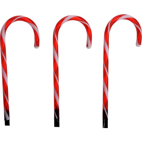 LED-Lichterkette Zuckerstangen 8er-Set Weihnachtsbeleuchtung Weihnachtsdeko Gartenbeleuchtung Gartendeko Winterdekoration Zuckerstange