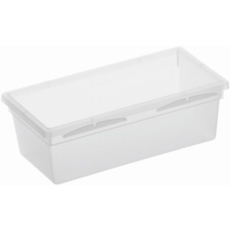 Rotho Basic modulare Ordnungsbox 15x8 cm für Schubladen, Kunststoff (PP) BPA-frei, transparent, (15,0 x 8,0 x 5,0 cm)
