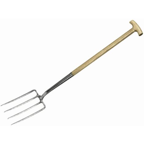 IDEAL Spatengabel Mit 4 Bajonettzinken - Robuste Gartengabel Mit T-Griff