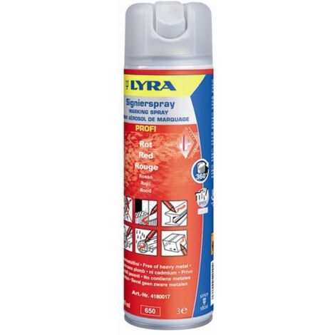 Spraydose Signierspray rot 500 ml (1/2)