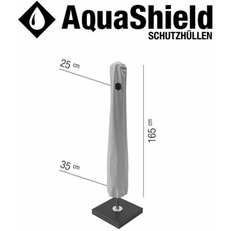 Polyester AquaShield 100% 25/35xH165 cm Schirmhülle hellgrau,