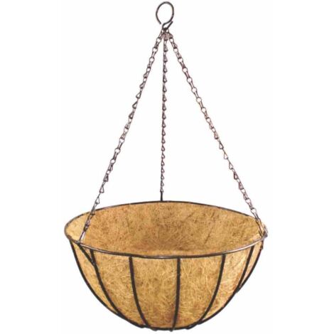 Hängeampel Classic Ø 35 cm mit Kokoseinlage, Kette und Haken (1/4)