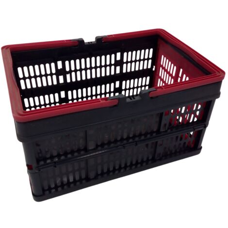 Einkaufskorb klappbar 16 Liter mit Henkel Tragekorb Klappkiste Aufbewahrungsbox (1/2)