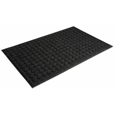 Fußmatte Türmatte Outdoor aus Gummi & Noppen wetterfest schwarz