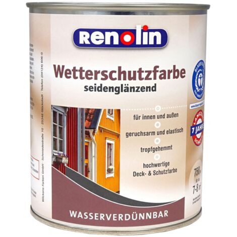 3x 750ml Renolin anthrazit Wetterschutzfarbe wasserverdünnbar innen außen Schutz