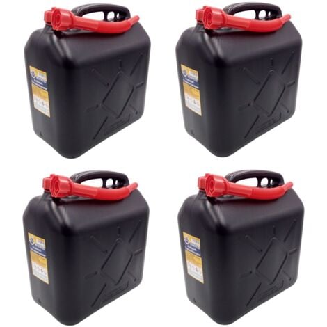 4 x rot Benzinkanister 20L Kraftstoffkanister Reserve Kanister UN-Zulassung  Kunststoff