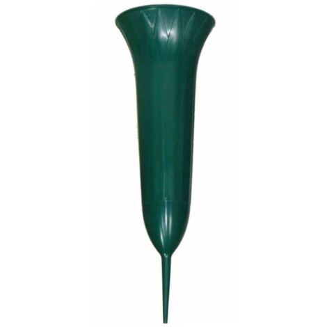 Grabvase grün 21cm Ø9cm 0,3 l Steckvase Grabschmuck Friedhofsvase Grabdekoration
