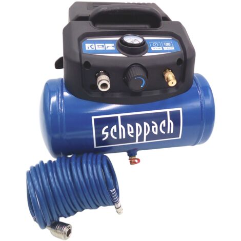 Scheppach Druckluft Kompressor HC06 mit Schlauch 6L 9,7kg ölfrei Druckluftgerät