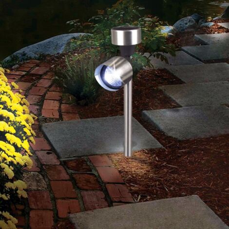 Solarlampe Spotlight LED Außenbeleuchtung Leuchte Licht Garten Erdspieß Laterne