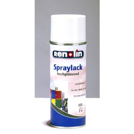 6x Renolin Spraylack Weiß 400ml Hochglanz Dosen Auto RAL Farben Innen Außen
