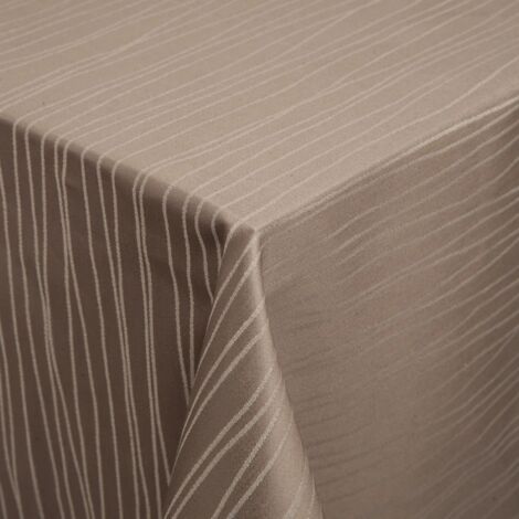 Tischdecke 130x130cm Mitteldecke Streifendessin quadratisch bügelleicht kochecht (1/3)