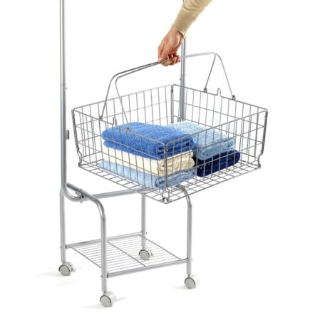 Wenko Bügel Butler Kleiderbügel Kleiderständer Kleiderbutler Wäsche Korb Stange