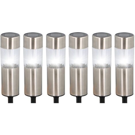 Solar-Gartenleuchten 6er-Set Solarlampe Gartenlampe Außenleuchte Gehwegleuchte