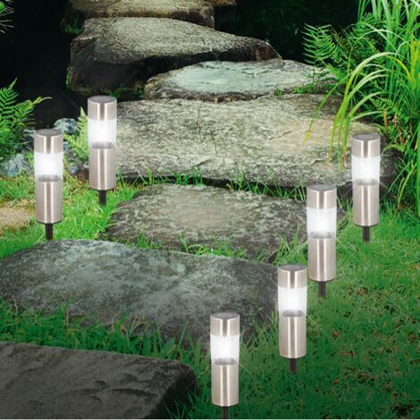 Solar-Gartenleuchten 6er-Set Solarlampe Gartenlampe Außenleuchte Gehwegleuchte