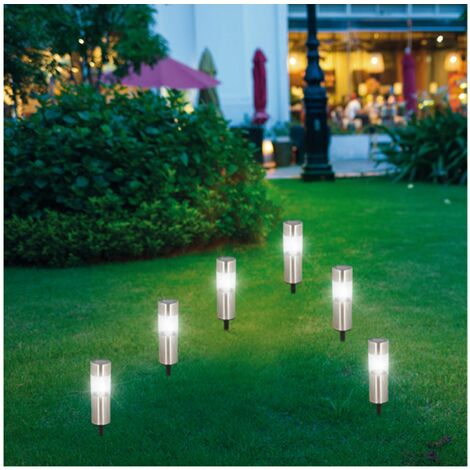 Solar-Gartenleuchten 6er-Set Solarlampe Gartenlampe Außenleuchte Gehwegleuchte