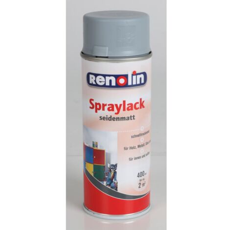 6x Renolin Spraylack 400ml Seidenmatt Lack Farben Anstriche Sprühen Dosen Bunt