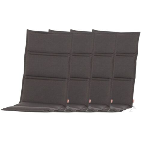 4erSet Sesselauflage Centauri Taupe 120x48x3cm Sitzkissen Stuhlkissen