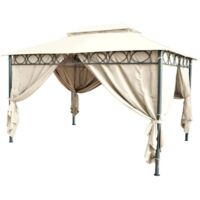 Premium Gartenpavillon Cape Town 3x4x3m Natur Aluminium Festzelt