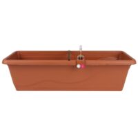 Blumenkasten terrakotta 59cm Balkonkasten Pflanzkasten Blumentopf Bewässerung