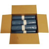 Hossi's Wholesale Abfallsäcke, 10 Rollen à 25 reißfeste Müllbeutel XXL, Müllsäcke blau, Mülltüten extra stark, 120l, 700x1100mm