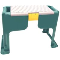 Gartenhocker mit Staufach Kniebank Sitzbank Arbeitshocker Kniestuhl Knieschutz