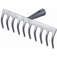 Gartenrechen 16 Zinken 41 cm Hammerschlag-anthrazit