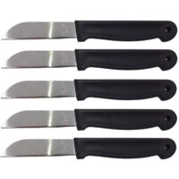 Obstmesser 5er-Set Schälmesser Gemüsemesser Küchenmesser Messerset rostfrei - schwarz