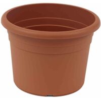 Topf CILINDRO Ø 40 x 26 cm, terracotta Rundes Kunststoffgefäß mit Bodenlöchern