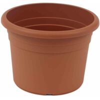Topf CILINDRO Ø 50 x 35,5 cm, terracotta Rundes Kunststoffgefäß mit Bodenlöchern