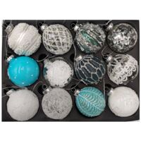 Weihnachtsbaumkugeln Glas 12 STK edle Christbaumkugeln Weihnachtskugeln Kugeln