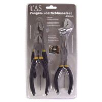 Set TAS Zangen Schlüssel 4 teilig Stahl Seitenschneider Schrauben Werkzeuge Heim