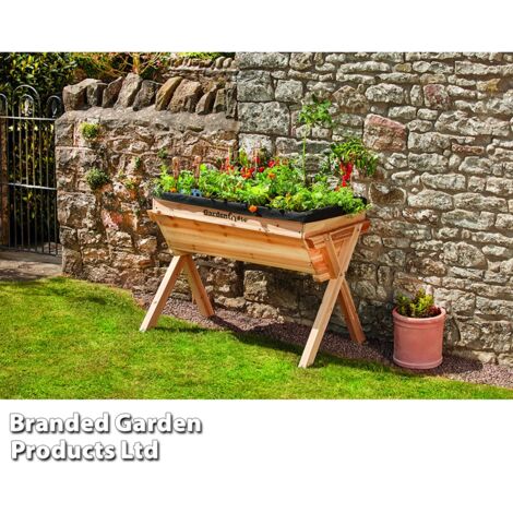 Raised Vegetable Planter Outdoor Large Wooden Flower Bed Box for Plants & Vegetables