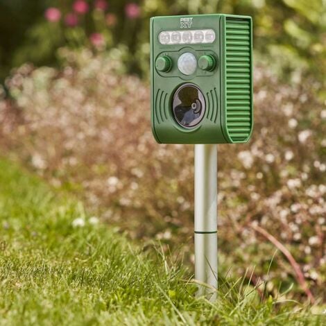 Solar Powered Ultrasonic Flash Motion Sensor Activated Pest Repeller ...