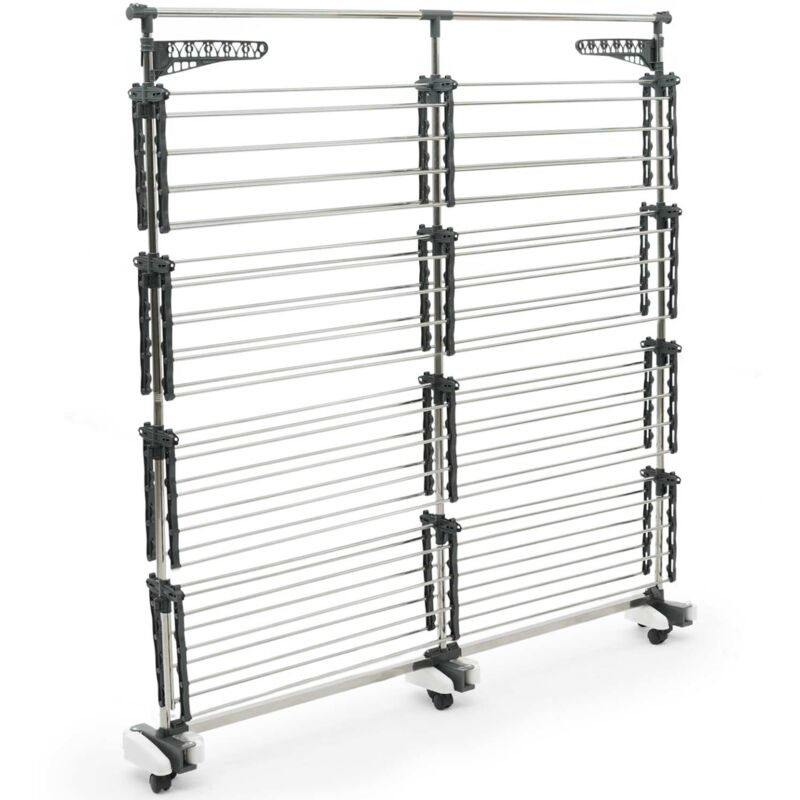 Corde à Linge BeProHome TendoSpazio Supra 44m - Séchoir 40kg Renforcé, Pliant Et Compact