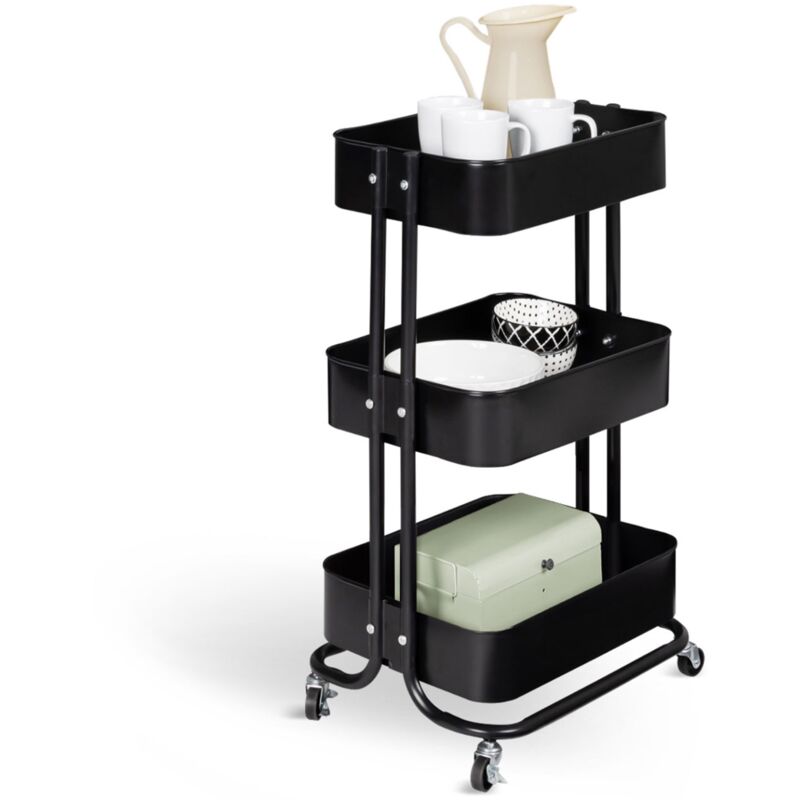 IDMarket Étagère De Cuisine DETROIT - Support Micro-ondes Multi-Étagères Style Industriel