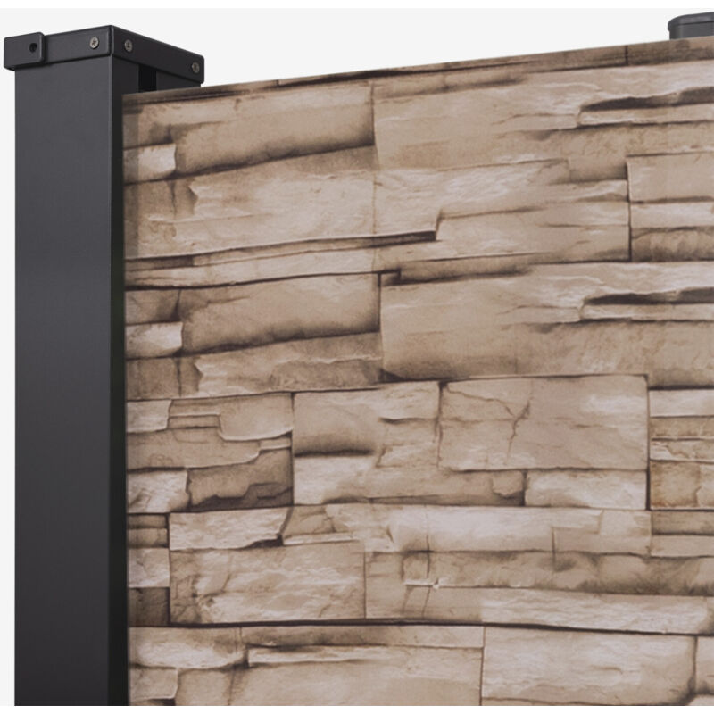 IDMarket Paravent Extérieur Rétractable 180x400 Cm Taupe - Store Latéral Terrasse