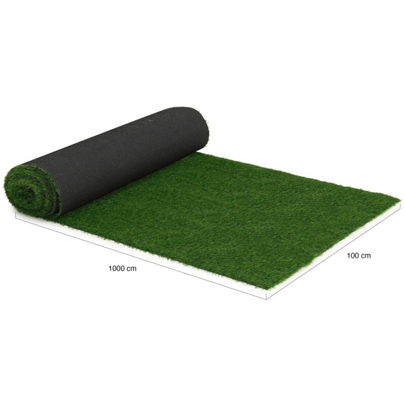 Gazon Artificiel Rouleau 10x1 M - 30 Mm, Antidérapant SBR, Pour Jardin, Balcon, Intérieur/extérieur