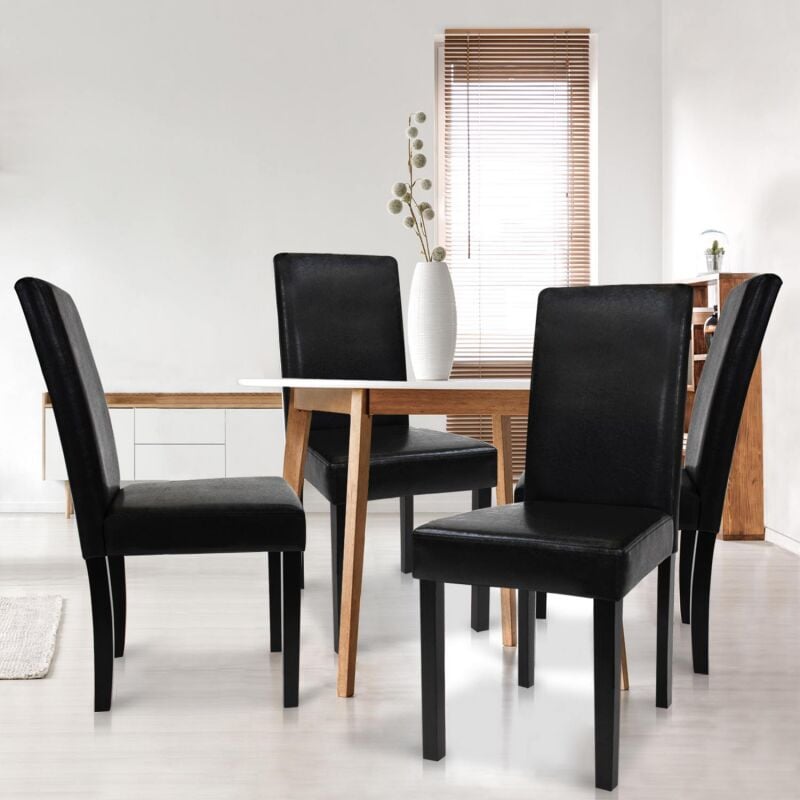 Chaises en tissu gris anthracite pas cher pour salle à manger - Lot de 4 -  MIA