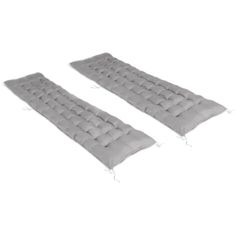 Lot de 2 coussins universels de transat ADAM 180 cm gris anthracite