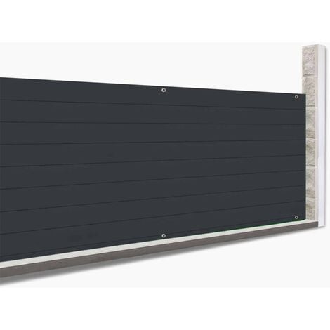 Brise vue gris 1,2 m x 10 m occultant 400 g/m² haut de gamme