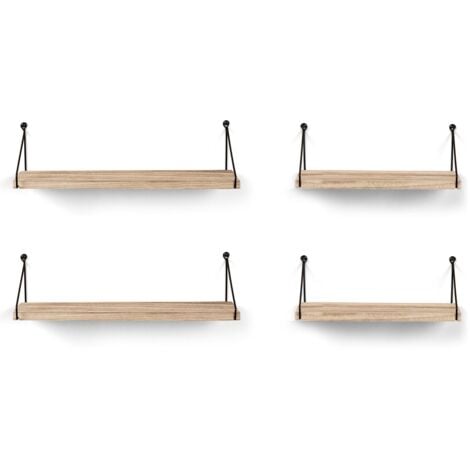 Lot de 4 étagères murales LILY design industriel