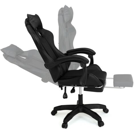 Fauteuil De Bureau Gamer Ultimate-BK-LED – Noir Et Gris – Avec LED – Neuf