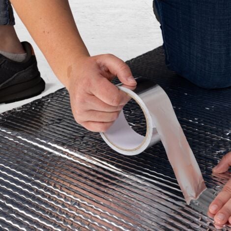 Kit d'isolation thermique à bulles 10m² double face aluminium pour multi surfaces + adhésif