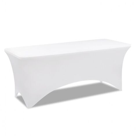 Housse blanche pour table pliante 180 CM