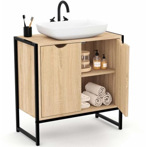 Meuble sous-lavabo salle de bain DETROIT design industriel