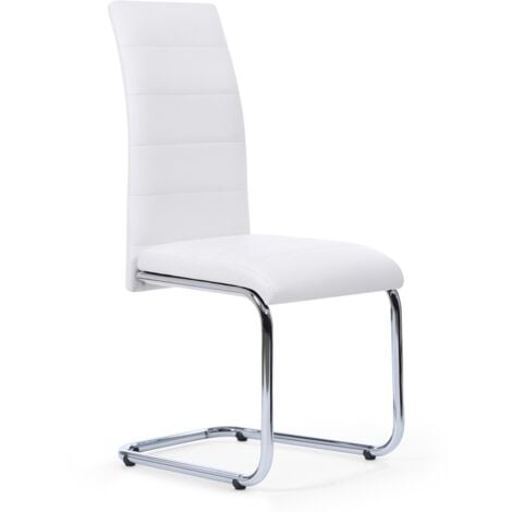 Lot de 6 chaises MIA blanches pour salle à manger