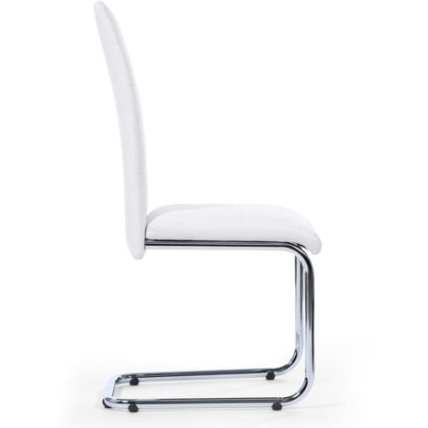 Lot de 6 chaises MIA blanches pour salle à manger